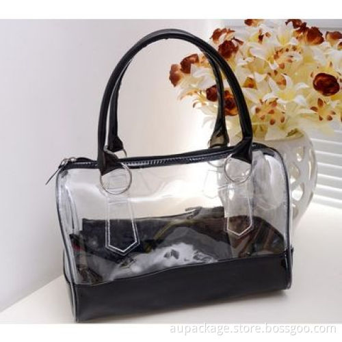 Plastic bag, soft PVC material, suitable to be used as cosmetic bag, gift bag or shopping bag